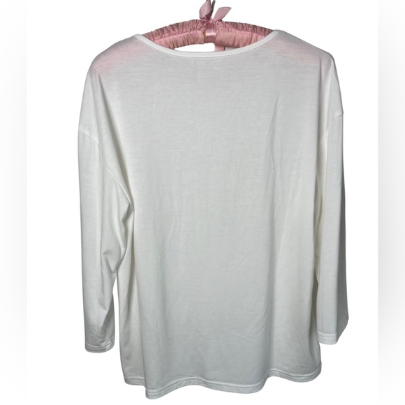 Source Unknown Tops - Basic White Long Sleeve Top Size Large